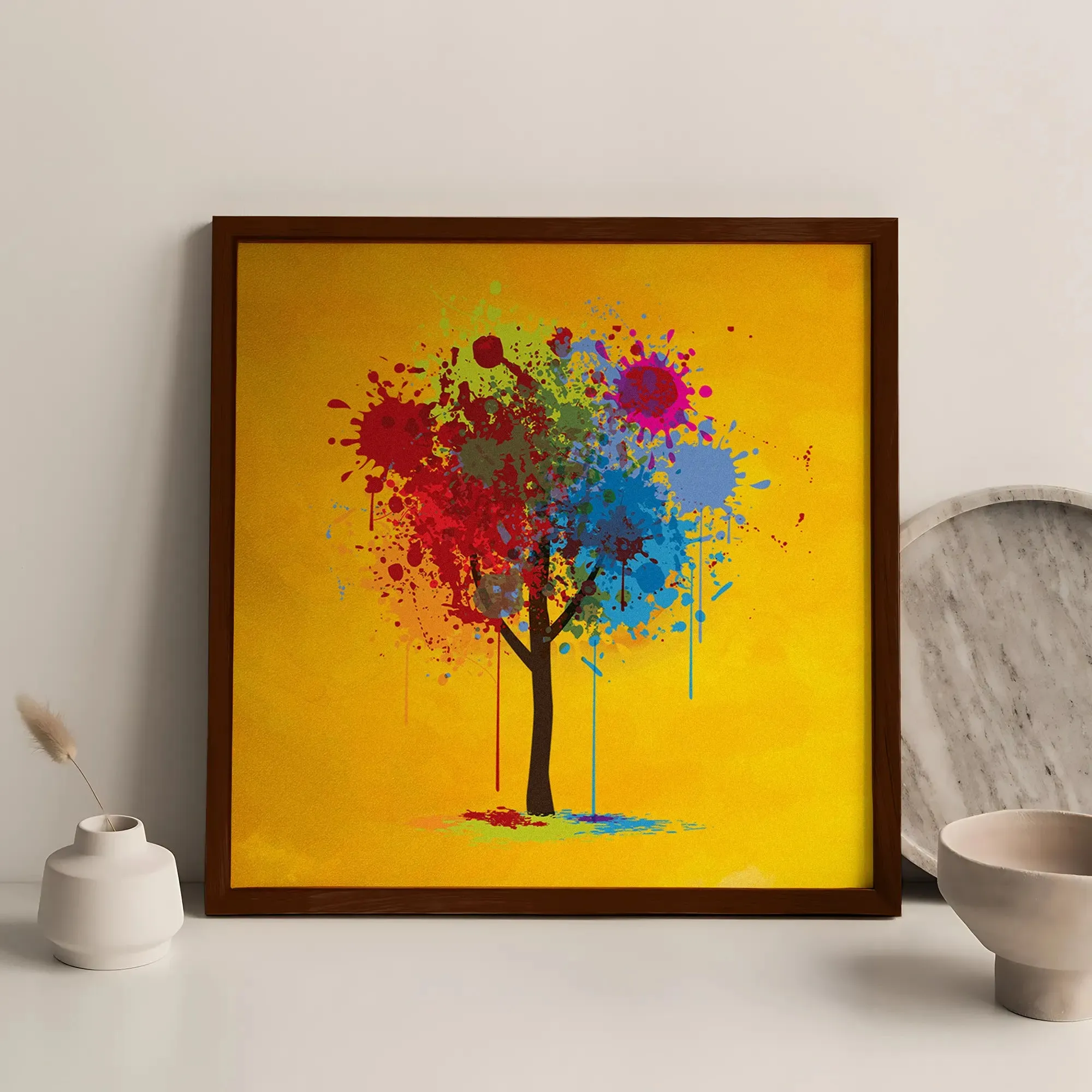 Full Of Colored Modern Art Tree