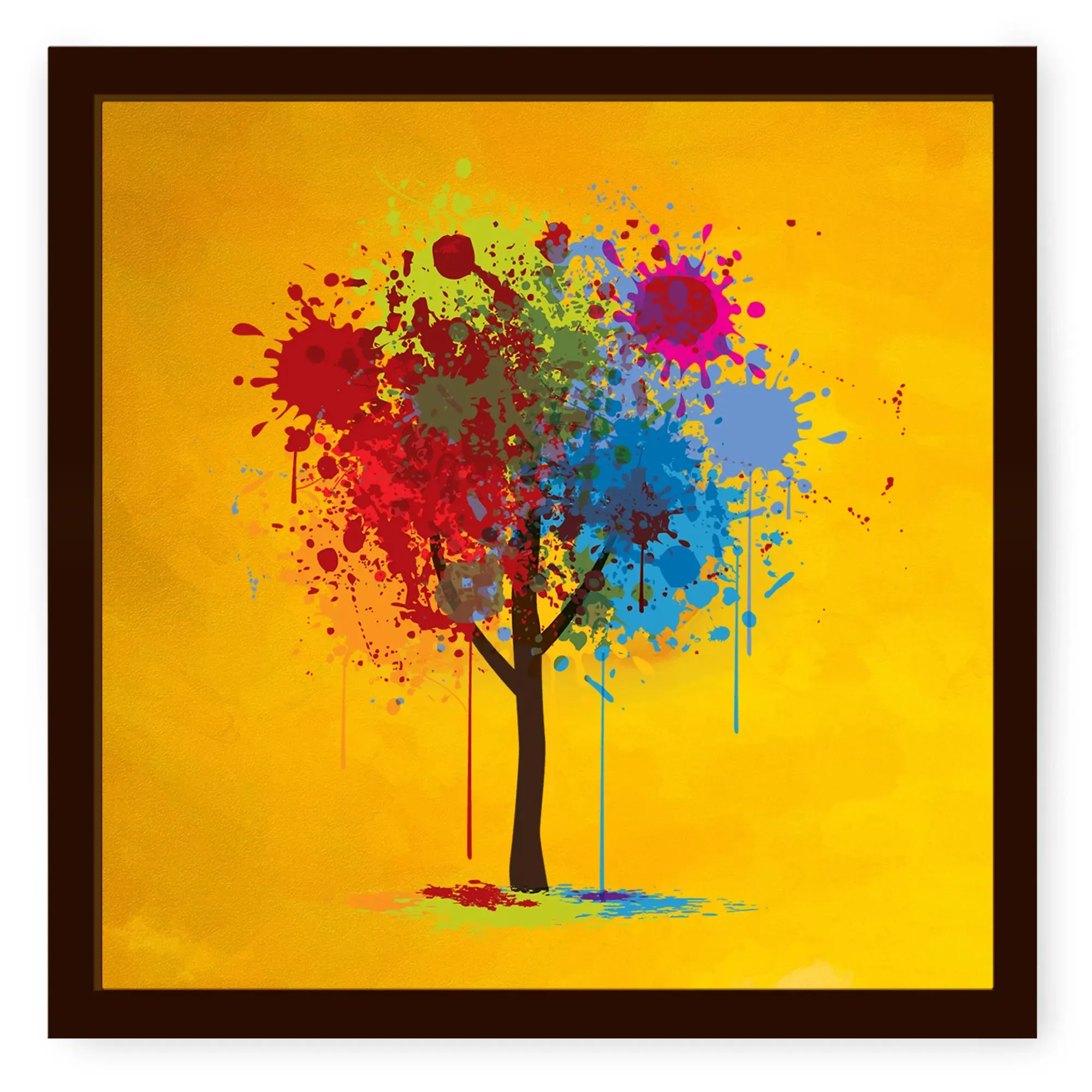 Full Of Colored Modern Art Tree
