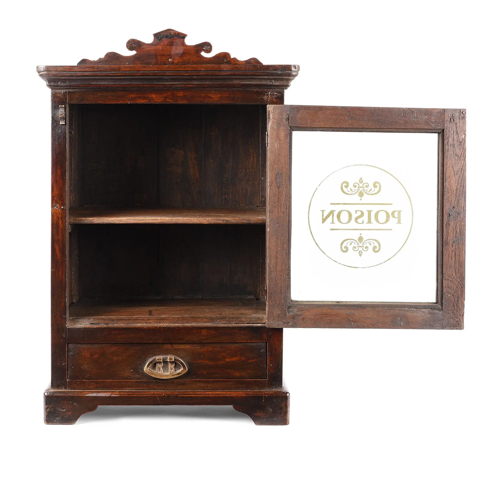 Glazed 'Poison' Wall Cabinet From Gujarat - Ca 1930