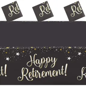Happy Retirement Party Table Covers (54 x 108 in, 3 Pack)