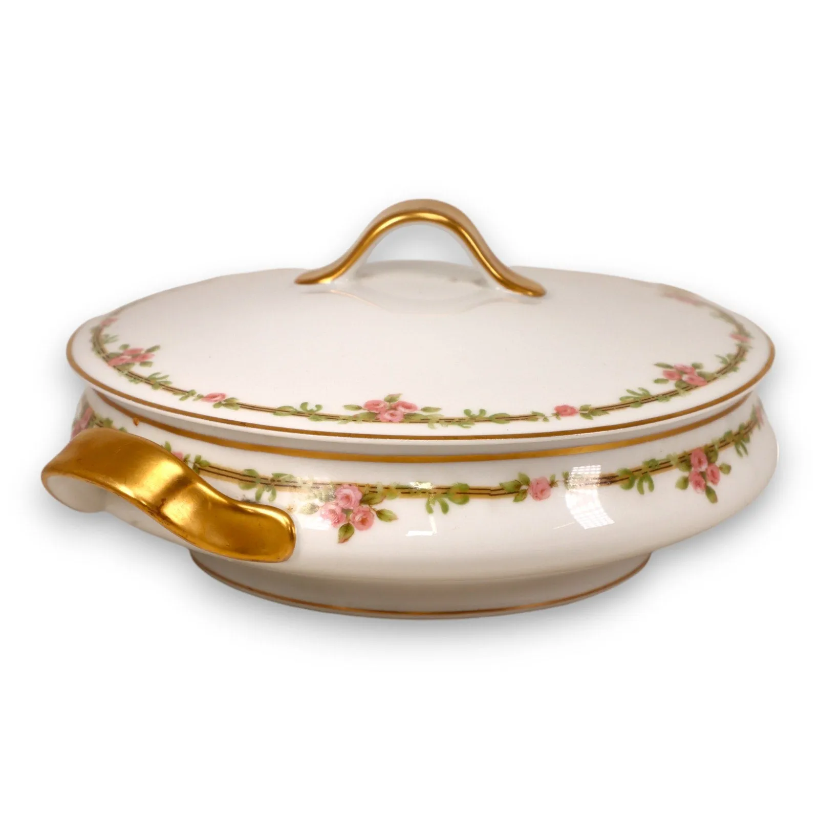 Haviland Limoges Schleiger 625A Round Covered Vegetable Dish 9" France Antique