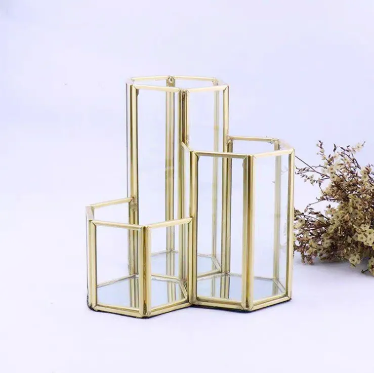 Hexagonal Composite Makeup Brush Holder