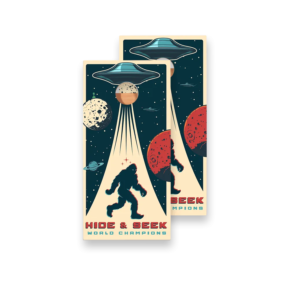 Hide & Seek Sasquatch Star Cornhole Boards