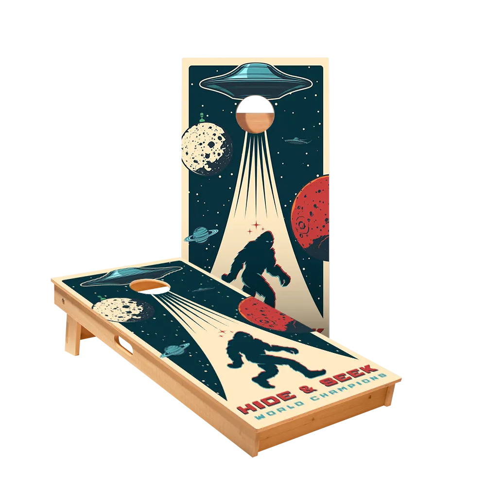 Hide & Seek Sasquatch Star Cornhole Boards