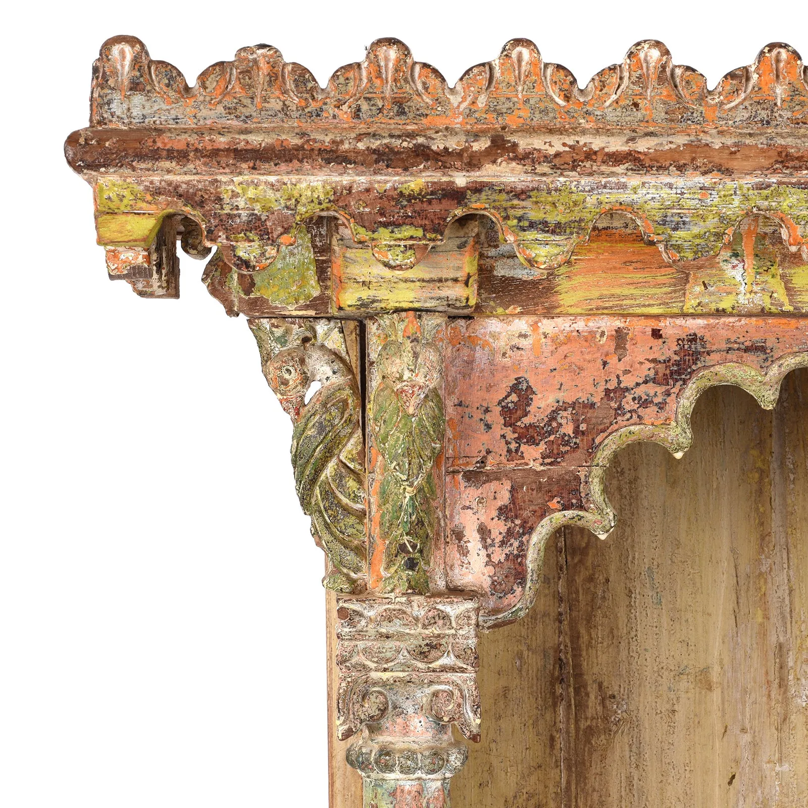 House Shrine Side Cabinet From Gujarat - 19th Century