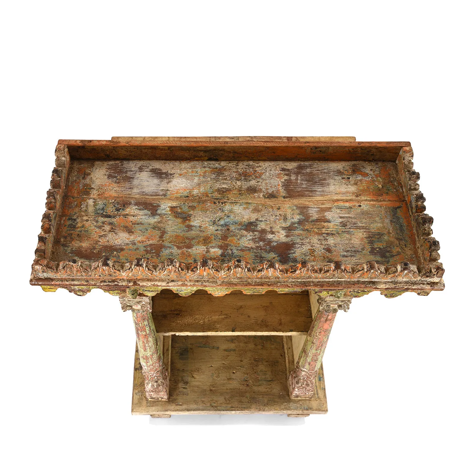 House Shrine Side Cabinet From Gujarat - 19th Century