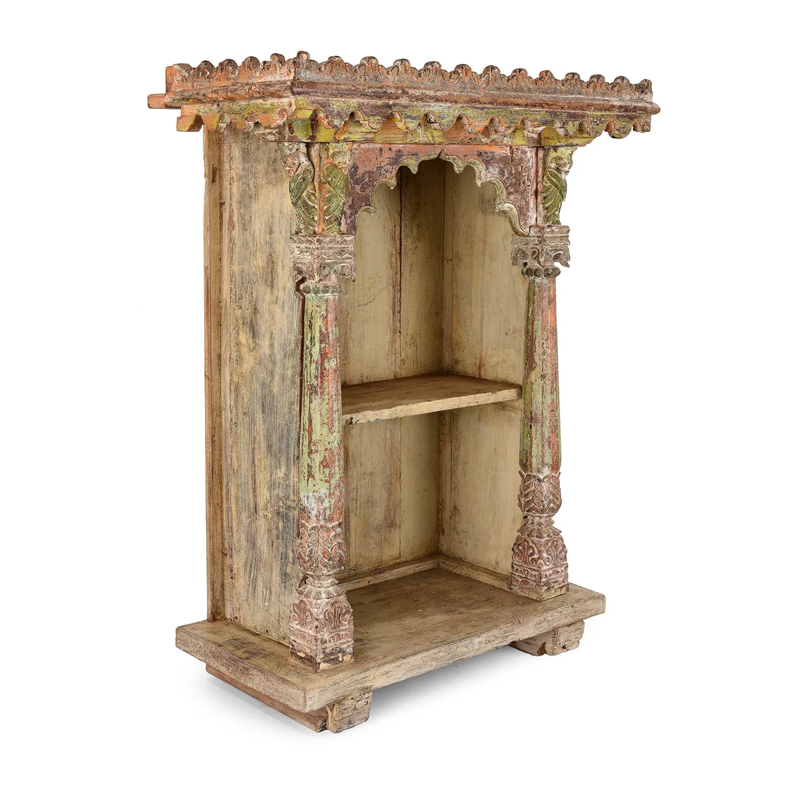 House Shrine Side Cabinet From Gujarat - 19th Century