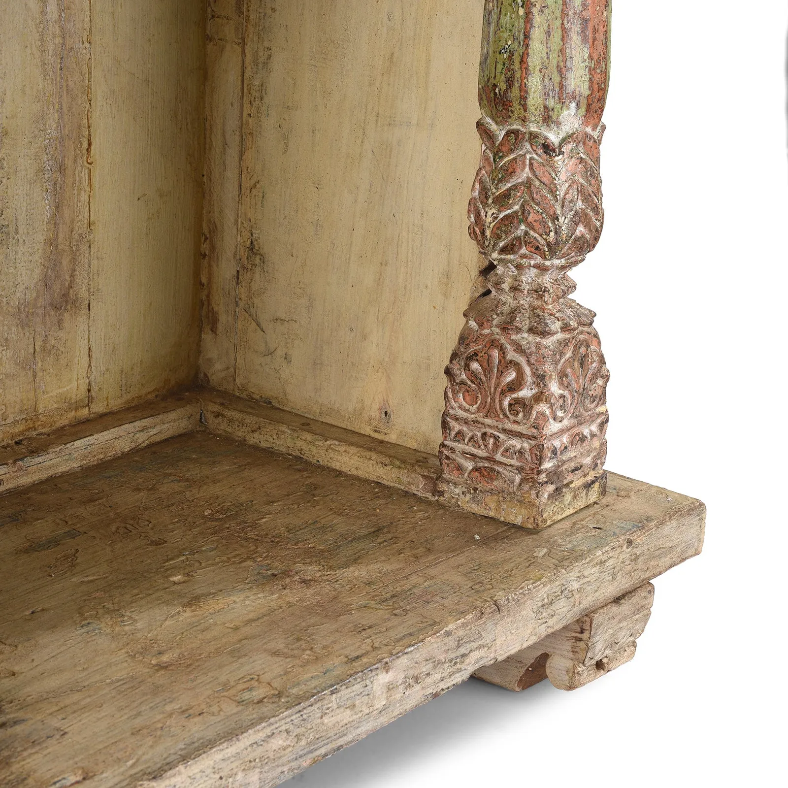 House Shrine Side Cabinet From Gujarat - 19th Century
