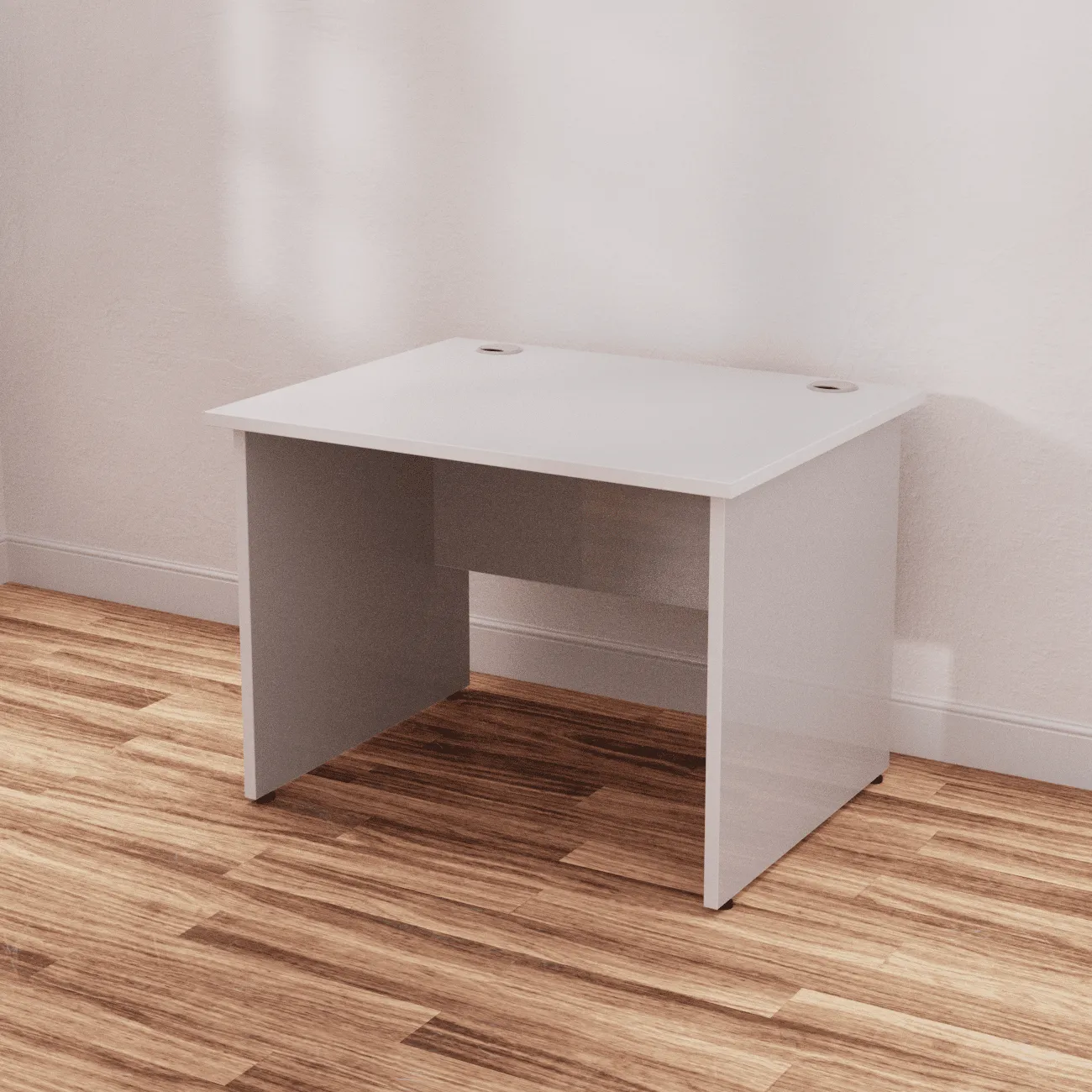 Impulse 1000mm Straight Desk Panel End Leg - Rectangular MFC Table, Self-Assembly, 5-Year Guarantee, 1000x800 Top, White & Matching Frame - 37.1kg