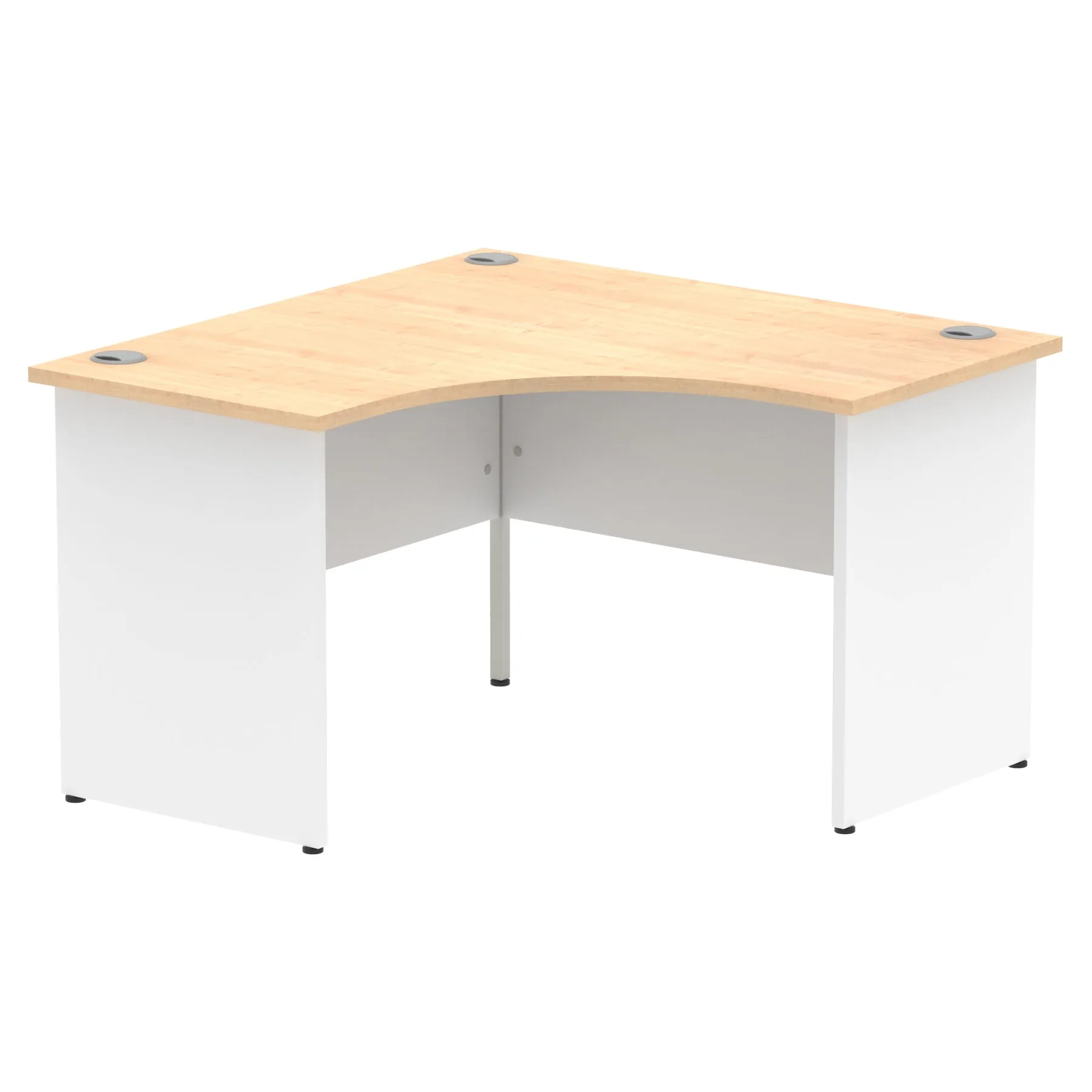 Impulse 1200mm Panel End Corner Desk - MFC Material, Self-Assembly, 5-Year Guarantee, 1200x1200 Top, White & Matching Frame, 50.1kg