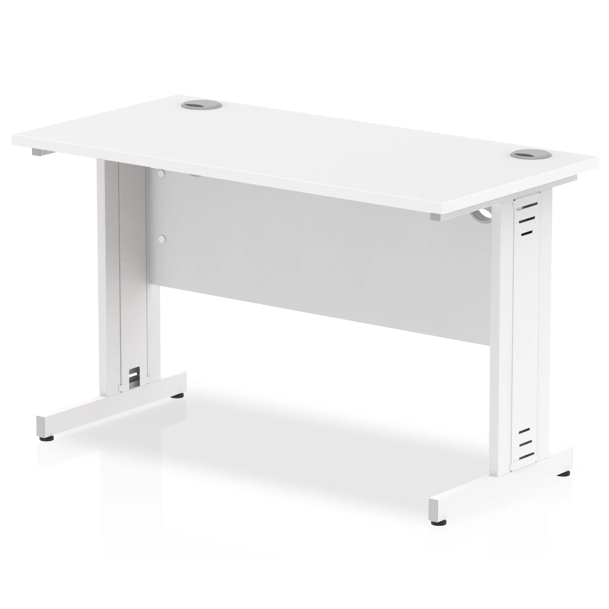 Impulse 1200mm Slimline Desk with Cable Managed Leg - MFC Rectangular Table, Self-Assembly, 5-Year Guarantee, 1200x600x730mm, 28.4kg