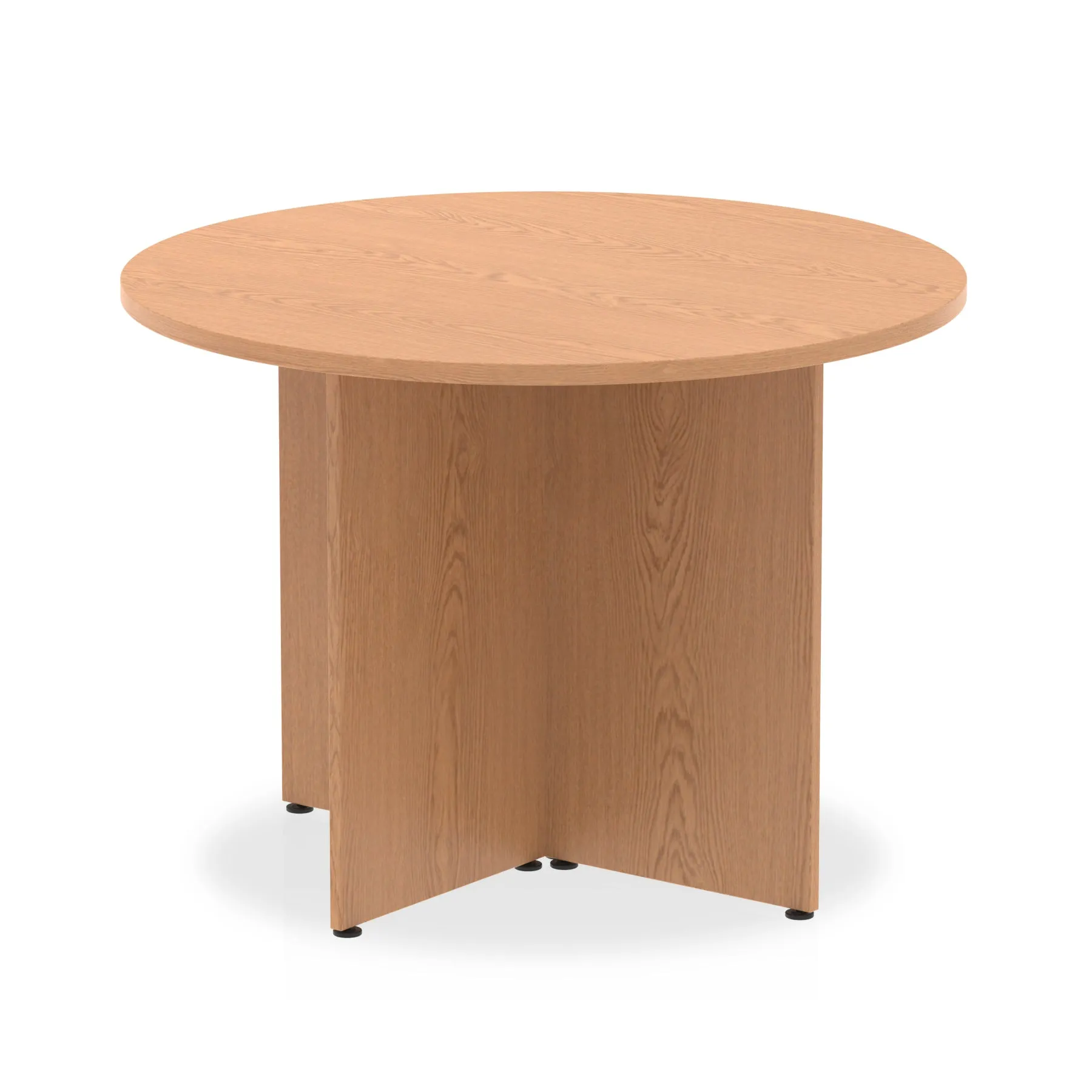 Impulse Round Table Arrowhead Leg - 1000x1000 or 1200x1200 MFC Circular Desk, Self-Assembly, 5-Year Guarantee, 25mm Thickness, 39-47.1kg Weight