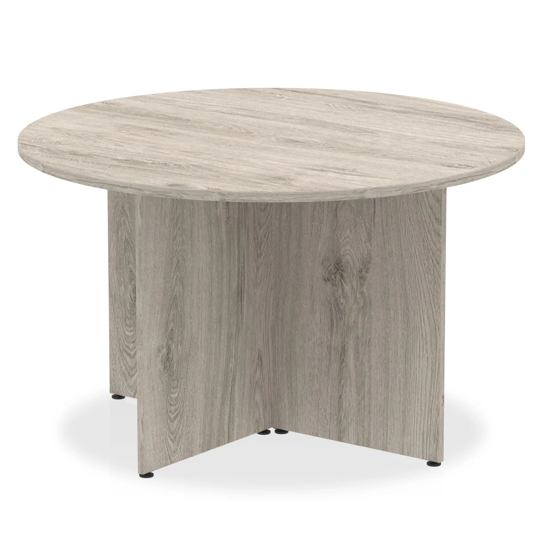 Impulse Round Table Arrowhead Leg - 1000x1000 or 1200x1200 MFC Circular Desk, Self-Assembly, 5-Year Guarantee, 25mm Thickness, 39-47.1kg Weight