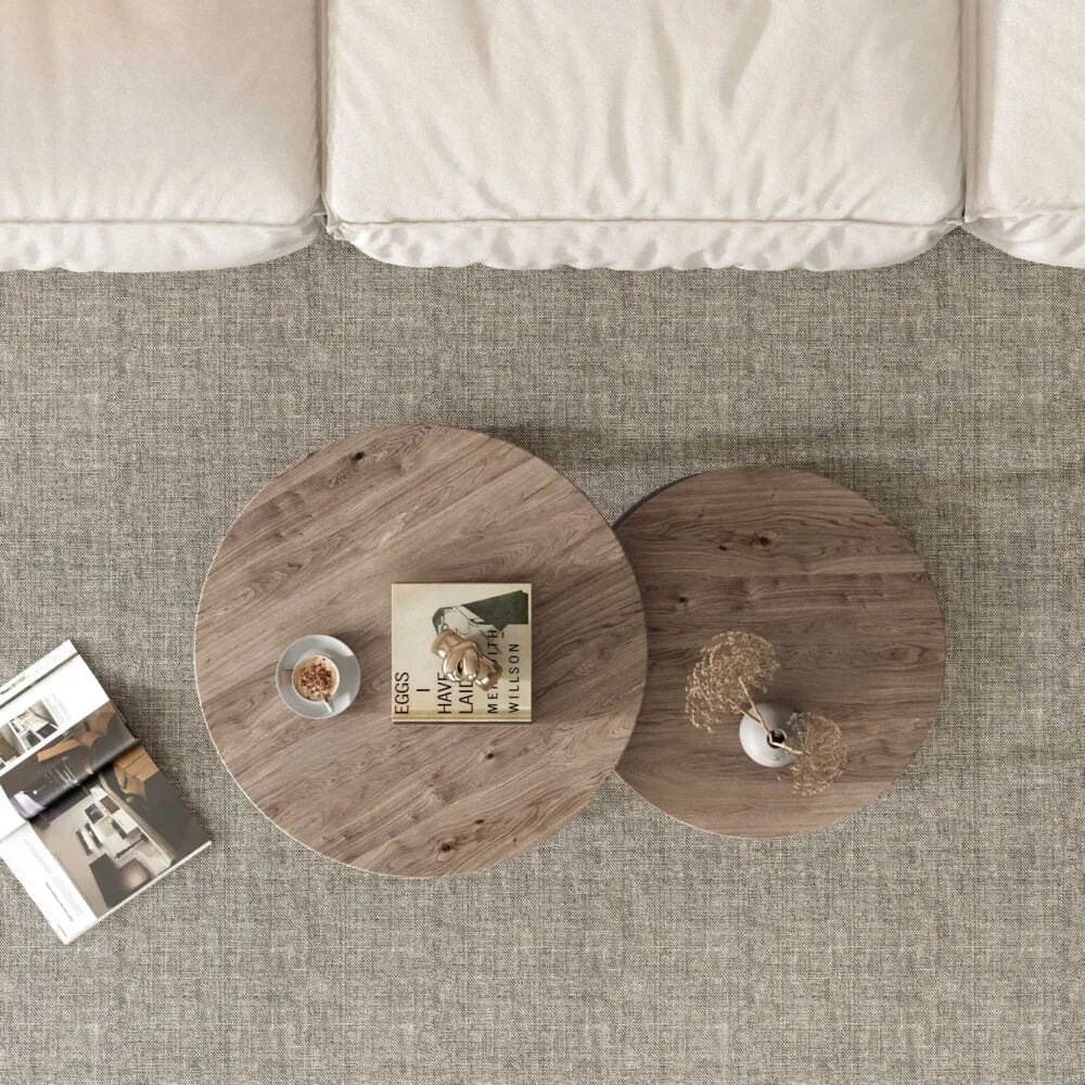 Iram Coffee Table Stack-Style Nesting - Wood