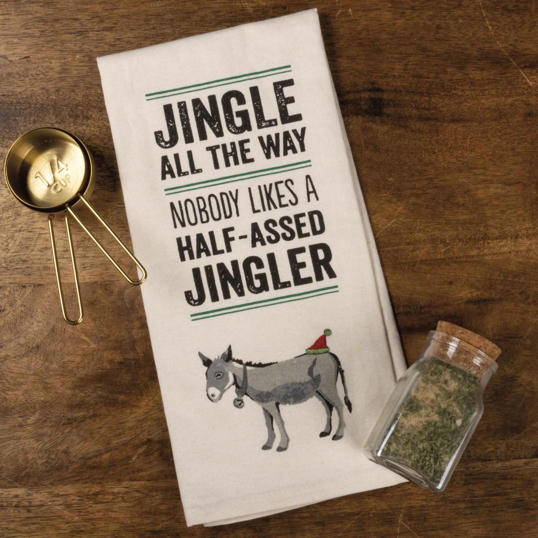 JINGLER DONKEY DISH TOWEL