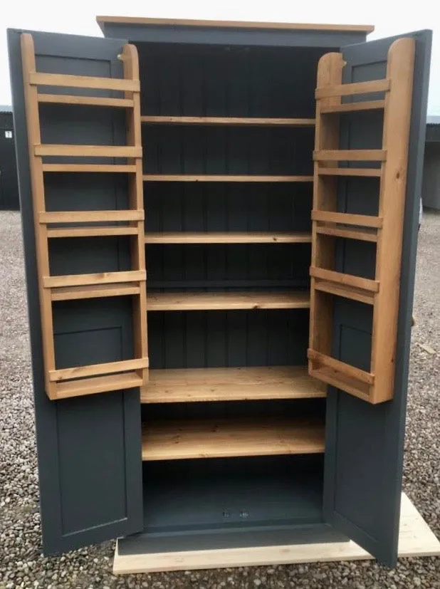 **Kitchen Larder Pantry Cupboard (50 cm Deep) - Fully Shelved with Spice Racks ALL SIZE VARIATIONS