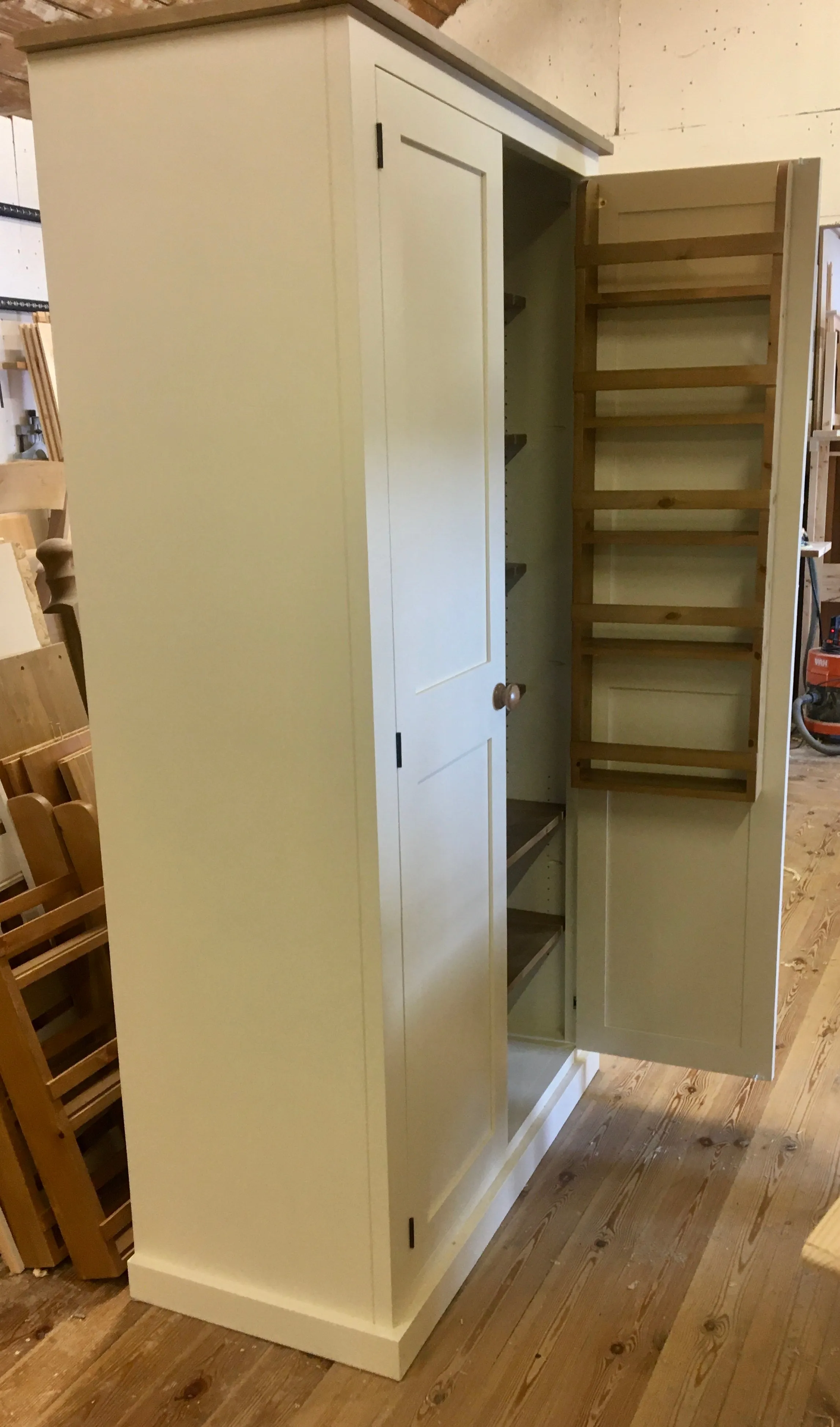**Kitchen Larder Pantry Cupboard (50 cm Deep) - Fully Shelved with Spice Racks ALL SIZE VARIATIONS