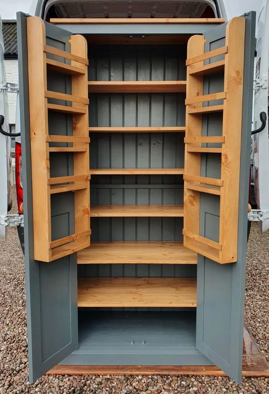 **Kitchen Larder Pantry Cupboard (50 cm Deep) - Fully Shelved with Spice Racks ALL SIZE VARIATIONS