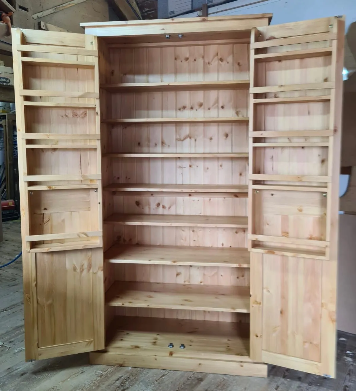 **Kitchen Larder Pantry Cupboard (50 cm Deep) - Fully Shelved with Spice Racks ALL SIZE VARIATIONS