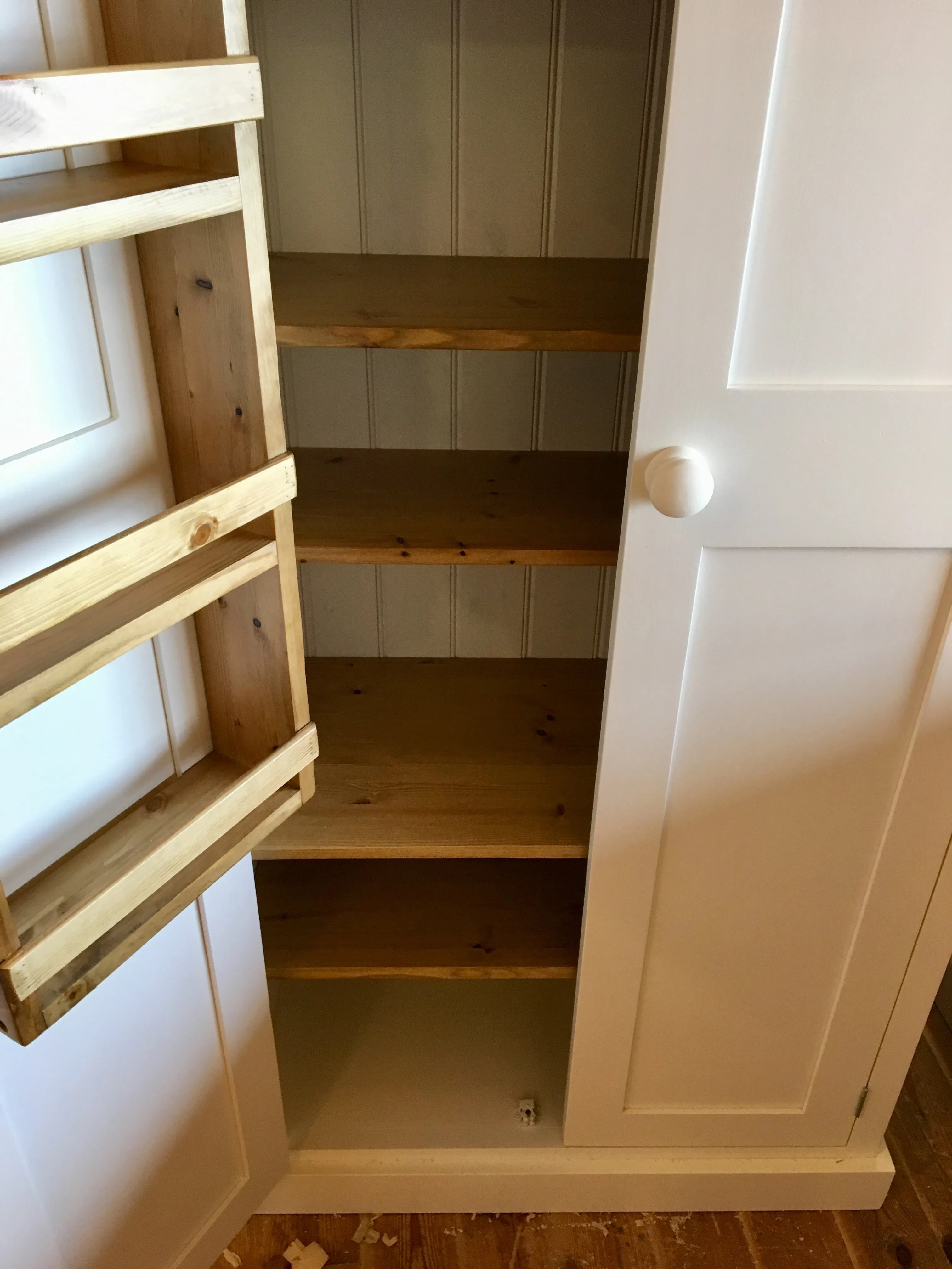 **Kitchen Larder Pantry Cupboard (50 cm Deep) - Fully Shelved with Spice Racks ALL SIZE VARIATIONS