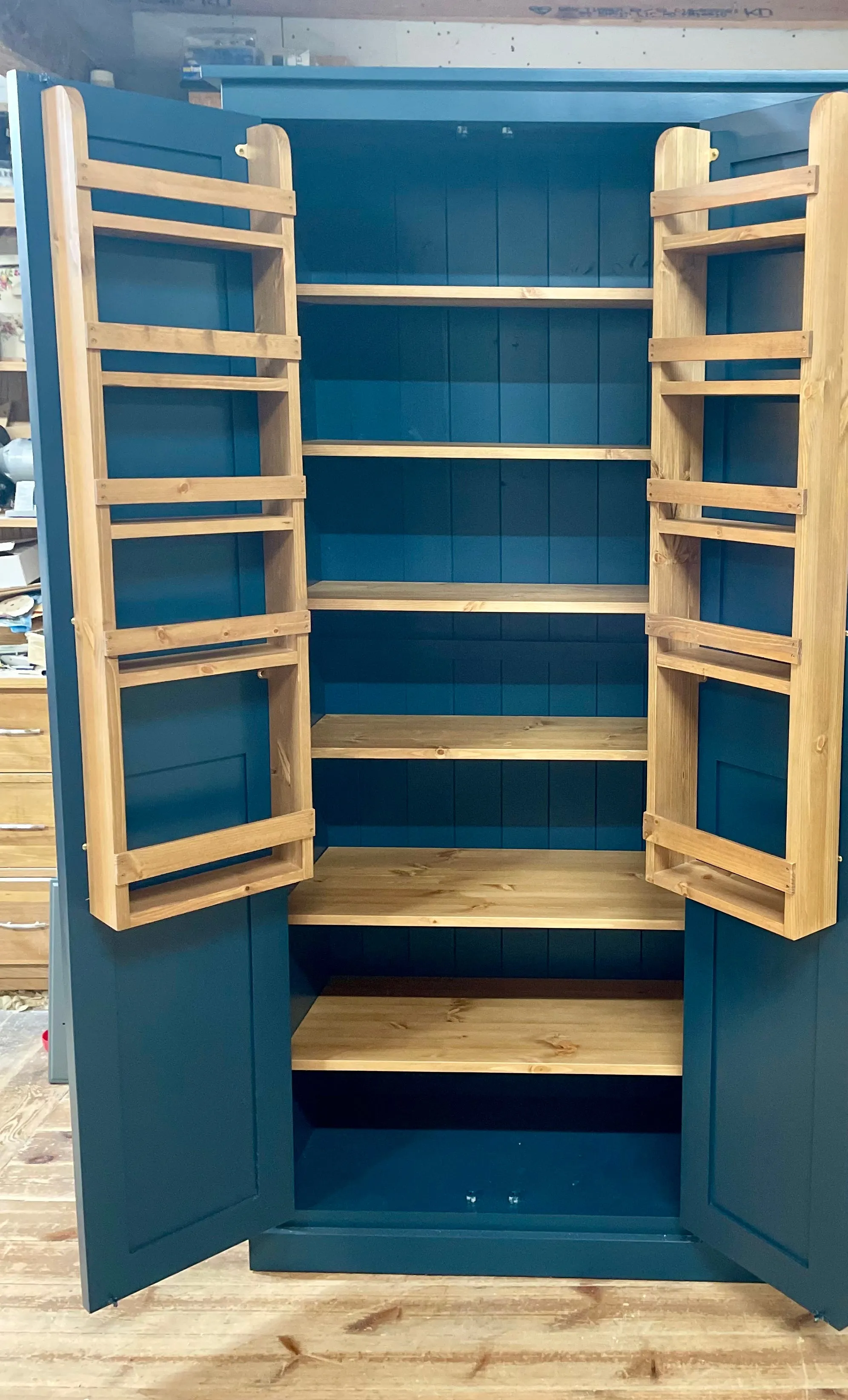 **Kitchen Larder Pantry Cupboard (50 cm Deep) - Fully Shelved with Spice Racks ALL SIZE VARIATIONS