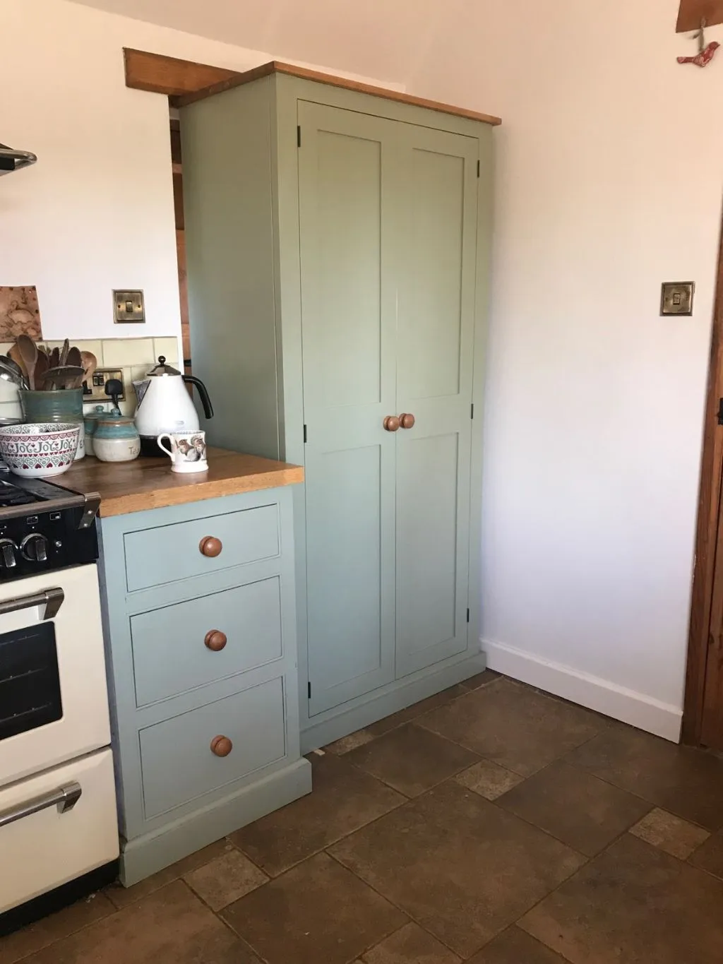**Kitchen Larder Pantry Cupboard (50 cm Deep) - Fully Shelved with Spice Racks ALL SIZE VARIATIONS