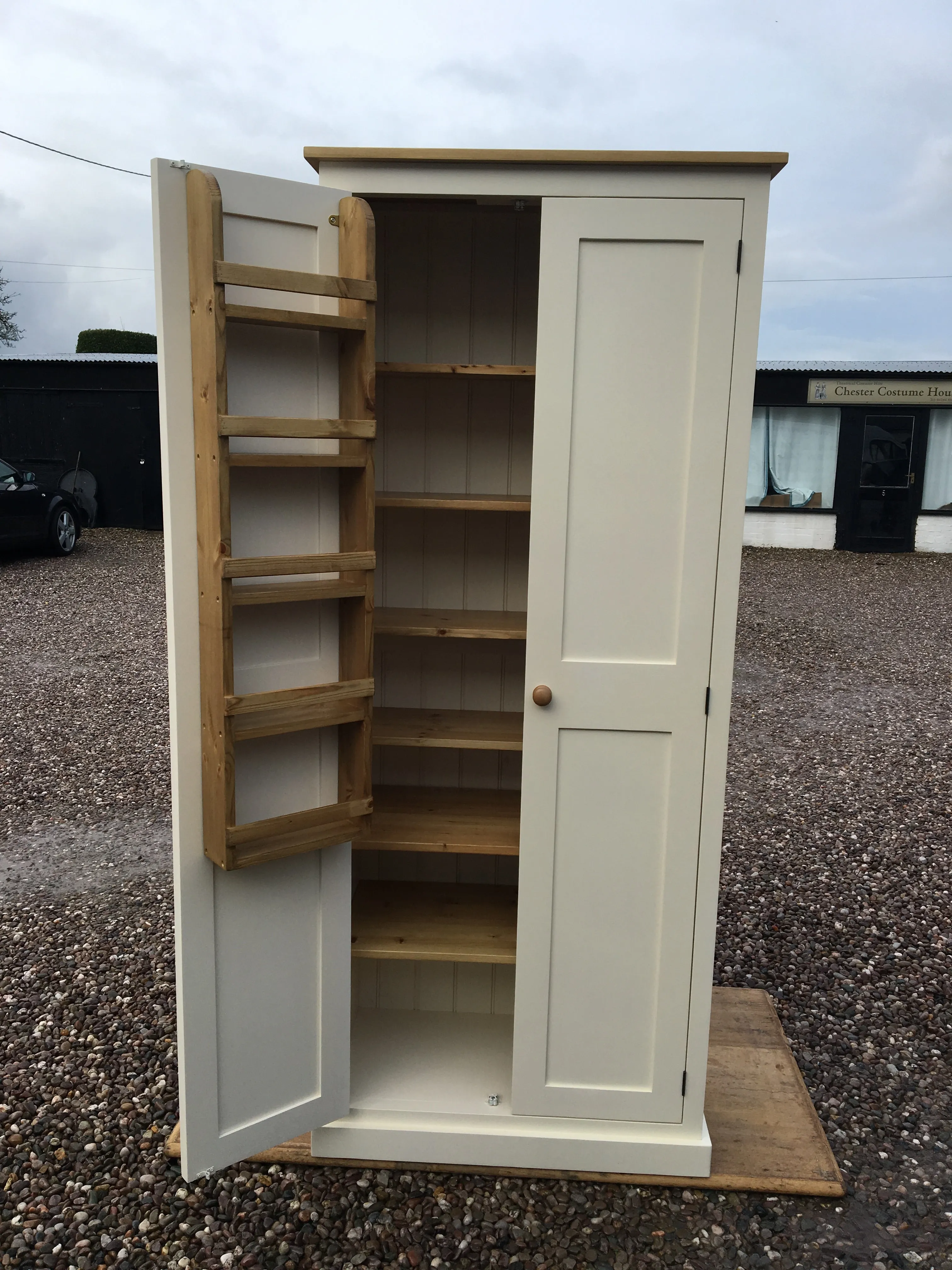 **Kitchen Larder Pantry Cupboard (50 cm Deep) - Fully Shelved with Spice Racks ALL SIZE VARIATIONS