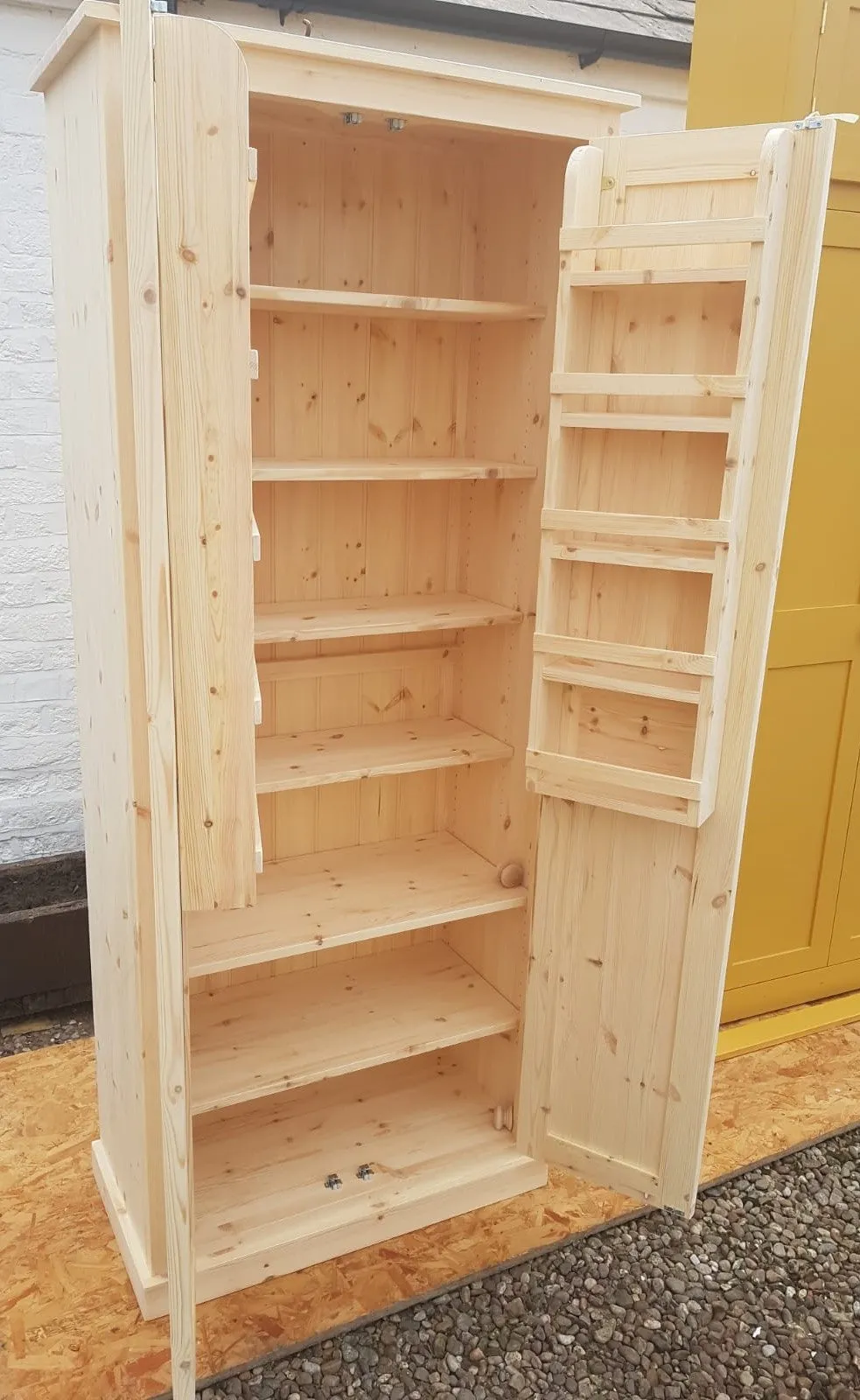 **Kitchen Larder Pantry Cupboard (50 cm Deep) - Fully Shelved with Spice Racks ALL SIZE VARIATIONS