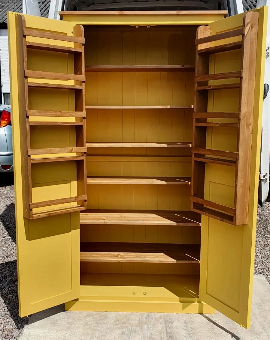**Kitchen Larder Pantry Cupboard (50 cm Deep) - Fully Shelved with Spice Racks ALL SIZE VARIATIONS