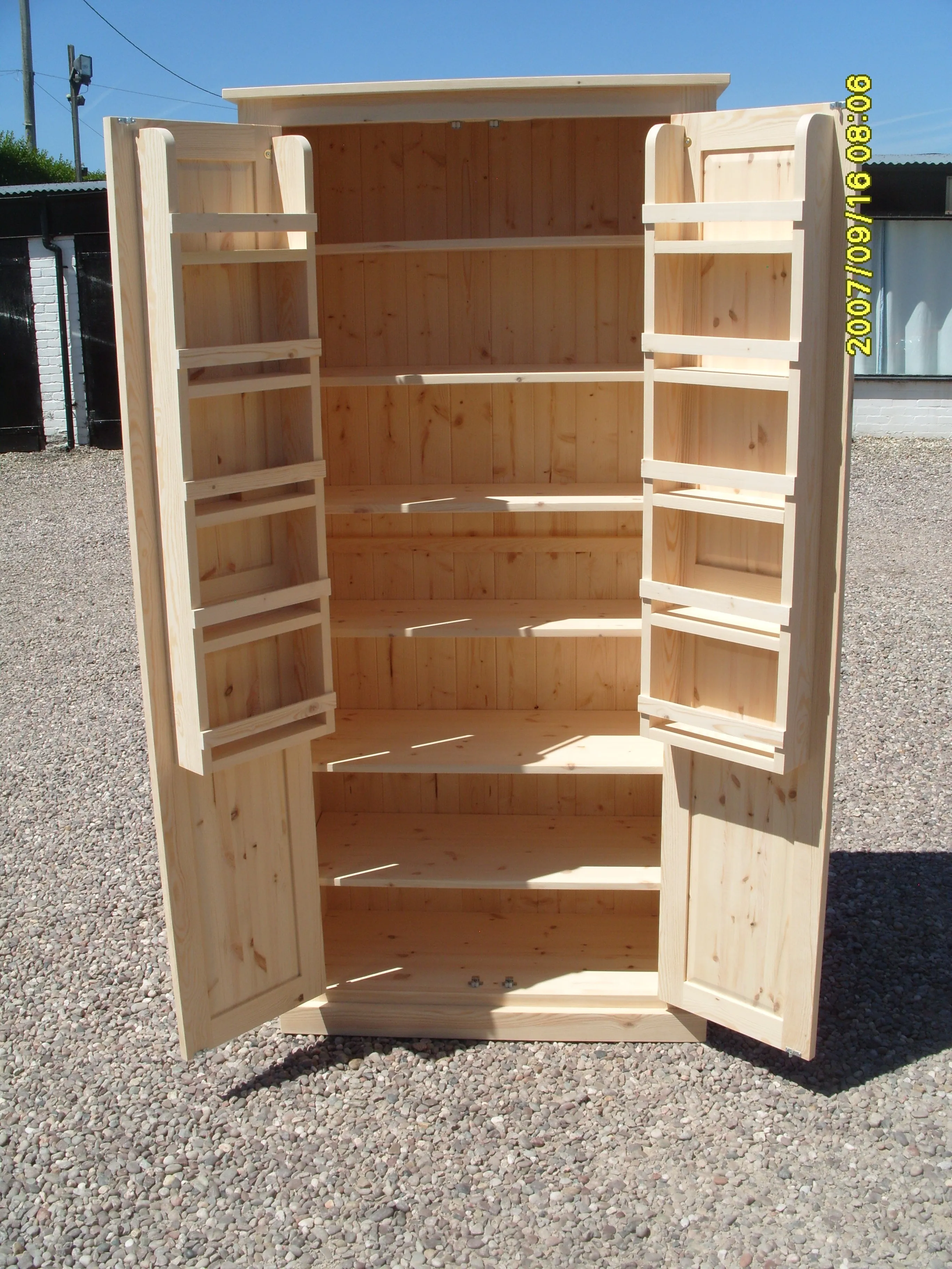 **Kitchen Larder Pantry Cupboard (50 cm Deep) - Fully Shelved with Spice Racks ALL SIZE VARIATIONS