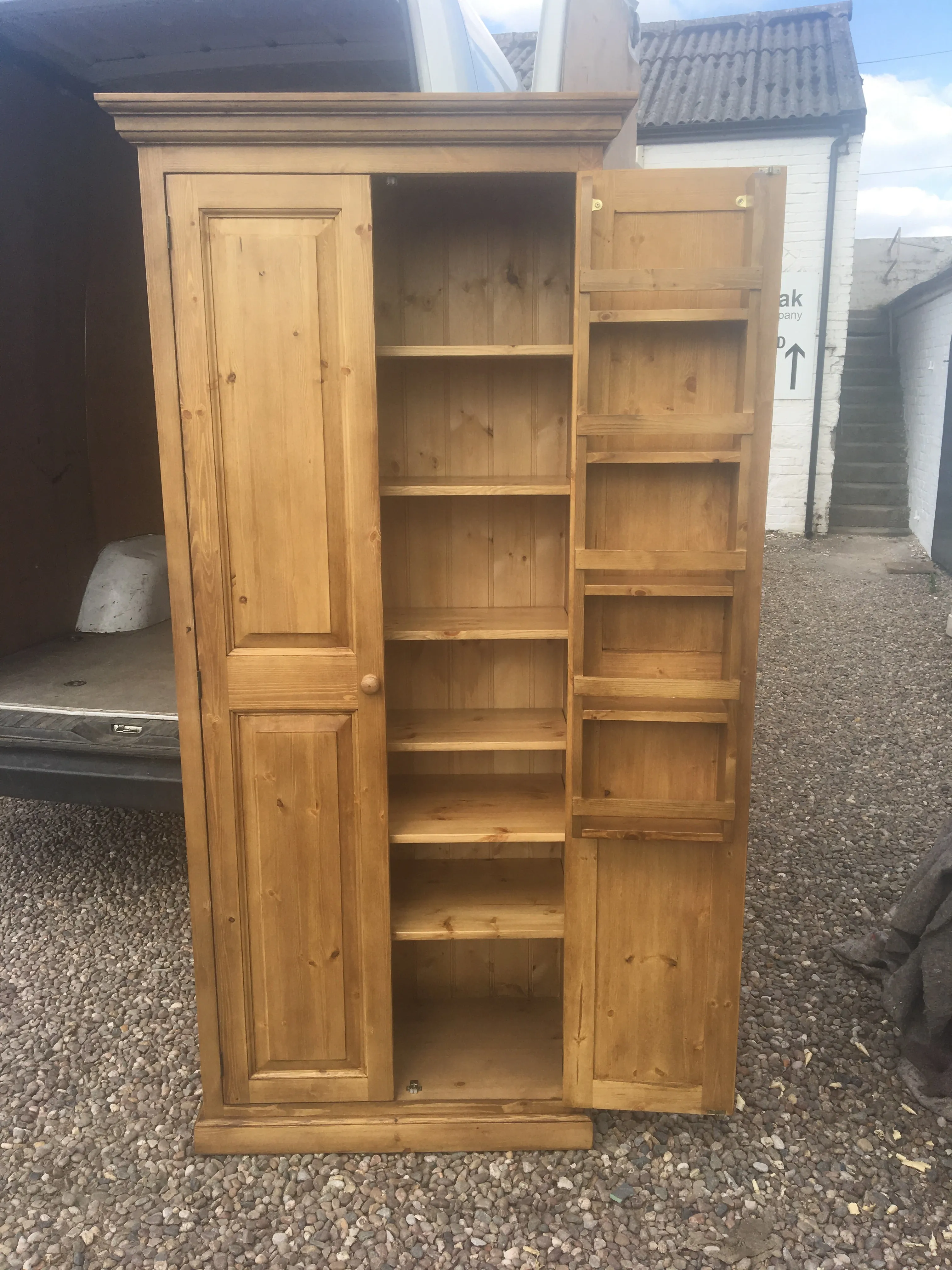 **Kitchen Larder Pantry Cupboard (50 cm Deep) - Fully Shelved with Spice Racks ALL SIZE VARIATIONS