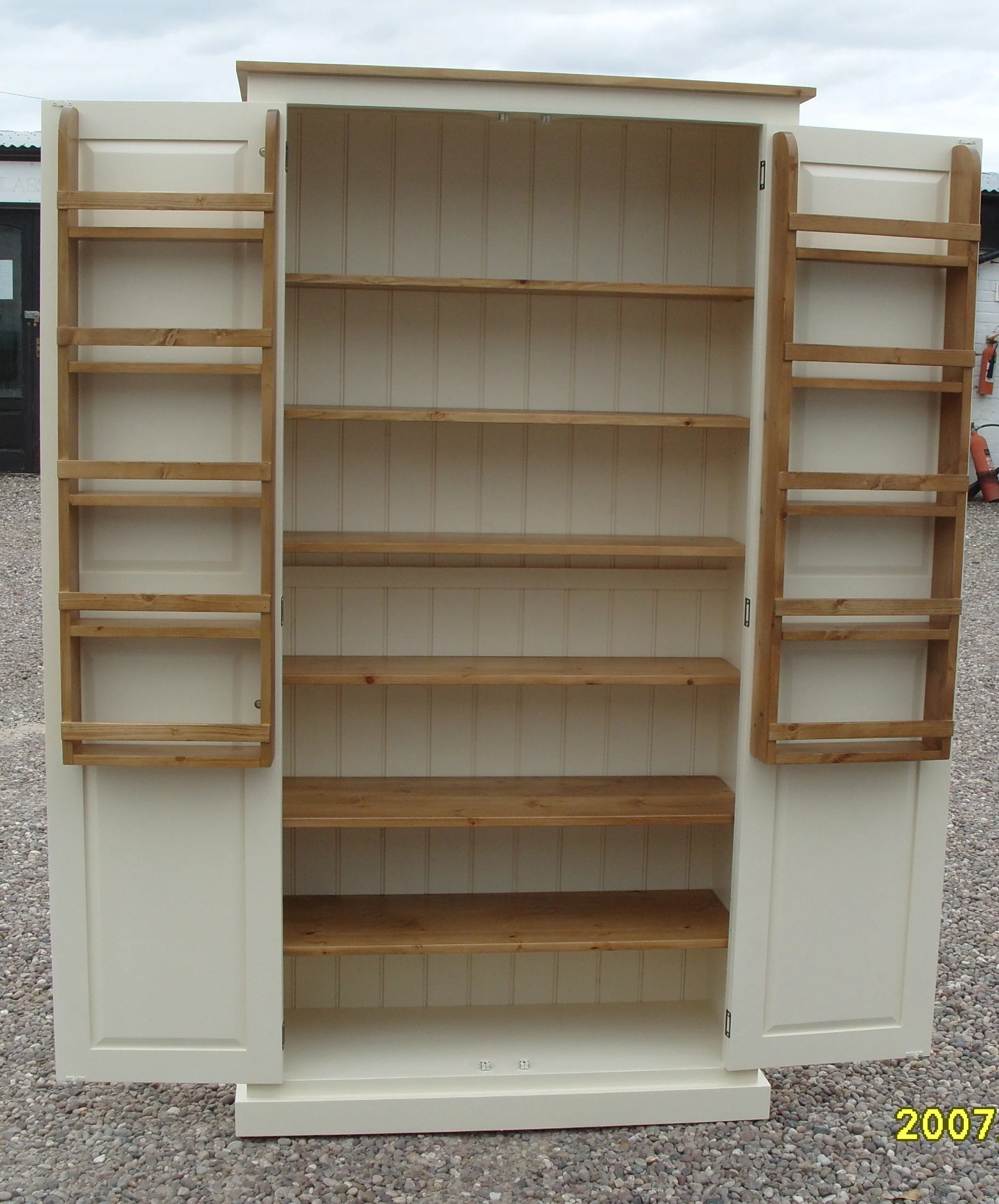 **Kitchen Larder Pantry Cupboard (50 cm Deep) - Fully Shelved with Spice Racks ALL SIZE VARIATIONS