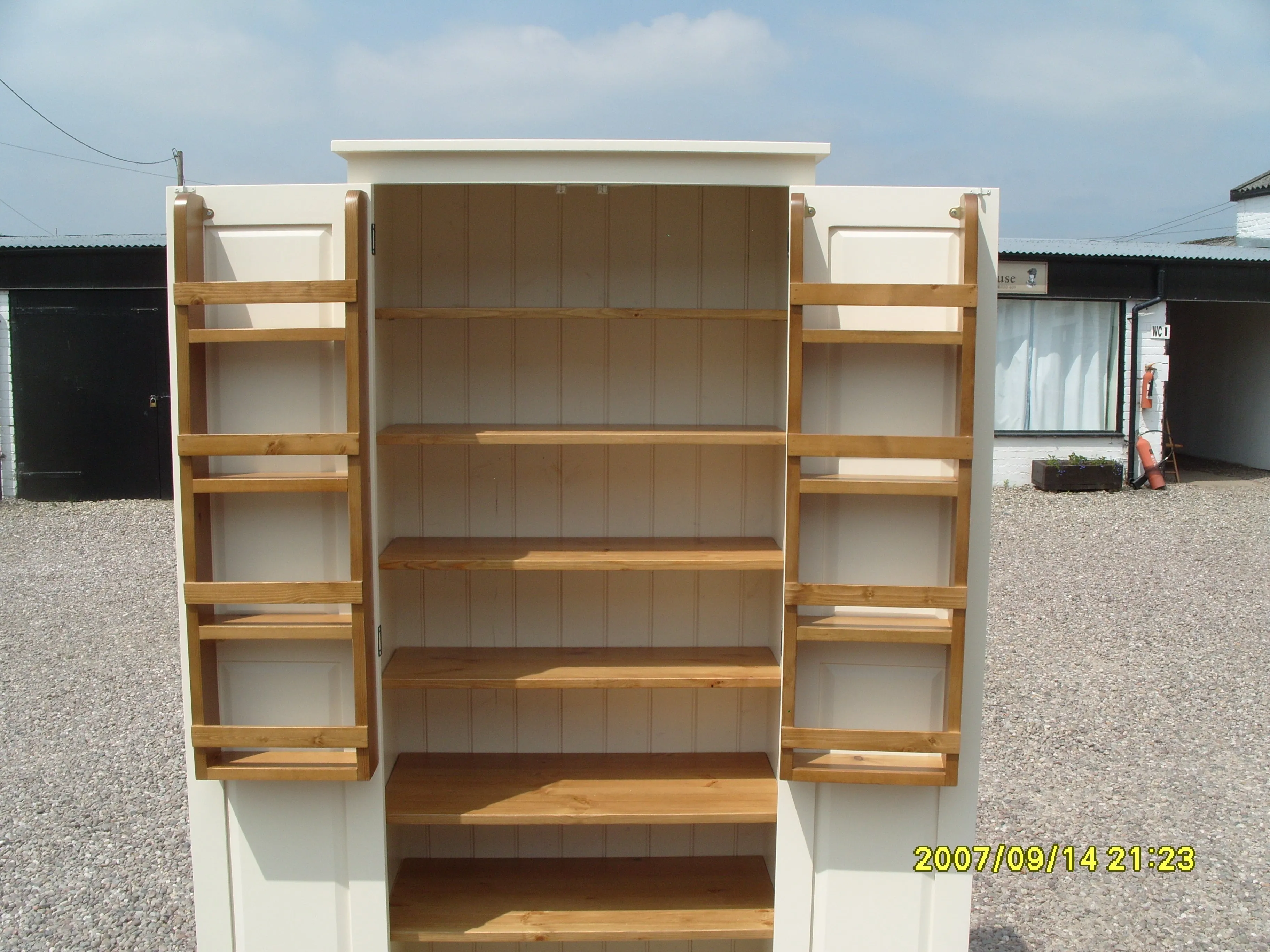 **Kitchen Larder Pantry Cupboard (50 cm Deep) - Fully Shelved with Spice Racks ALL SIZE VARIATIONS