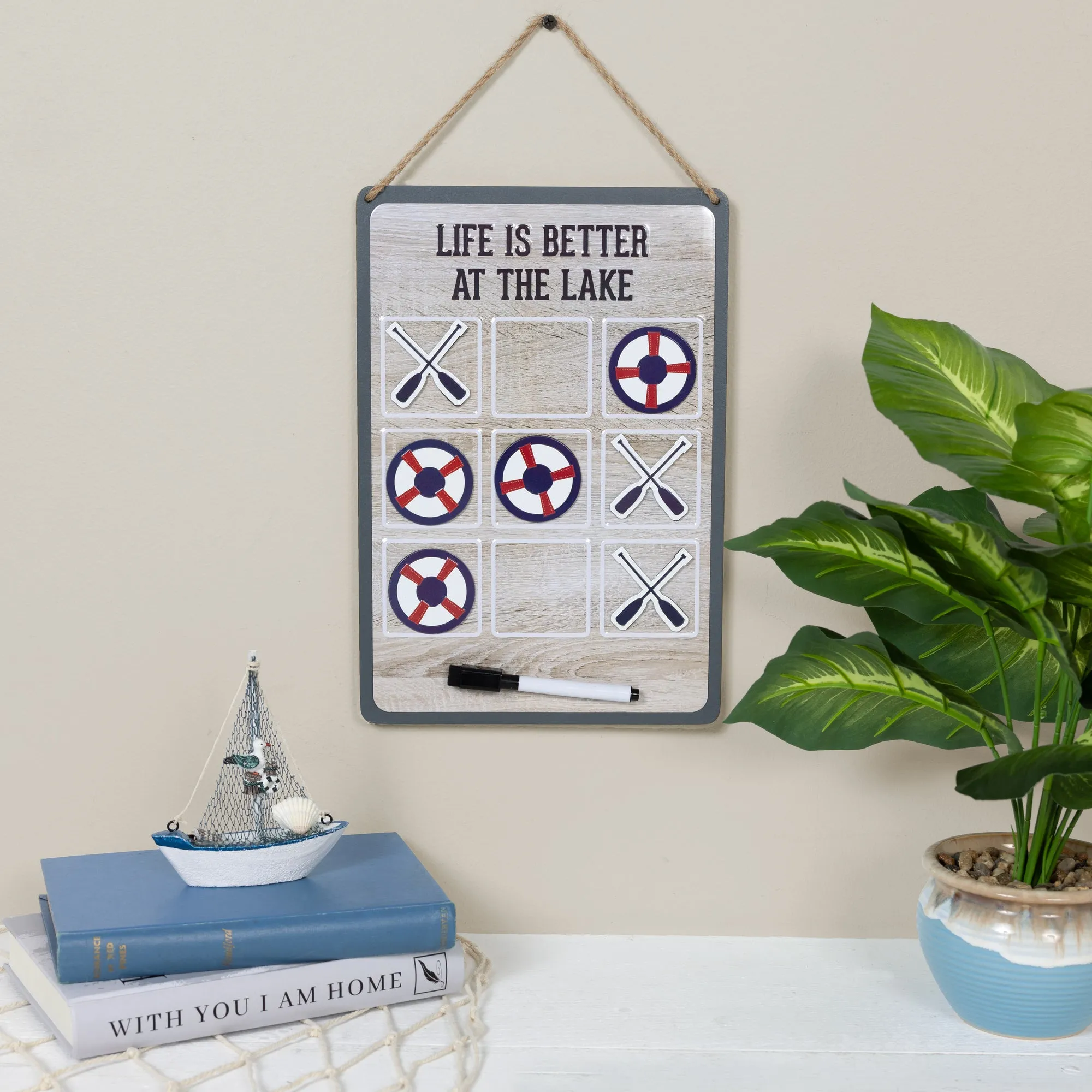 Lake 8.5" x 12.5" Magnetic Tic-Tac-Toe Board