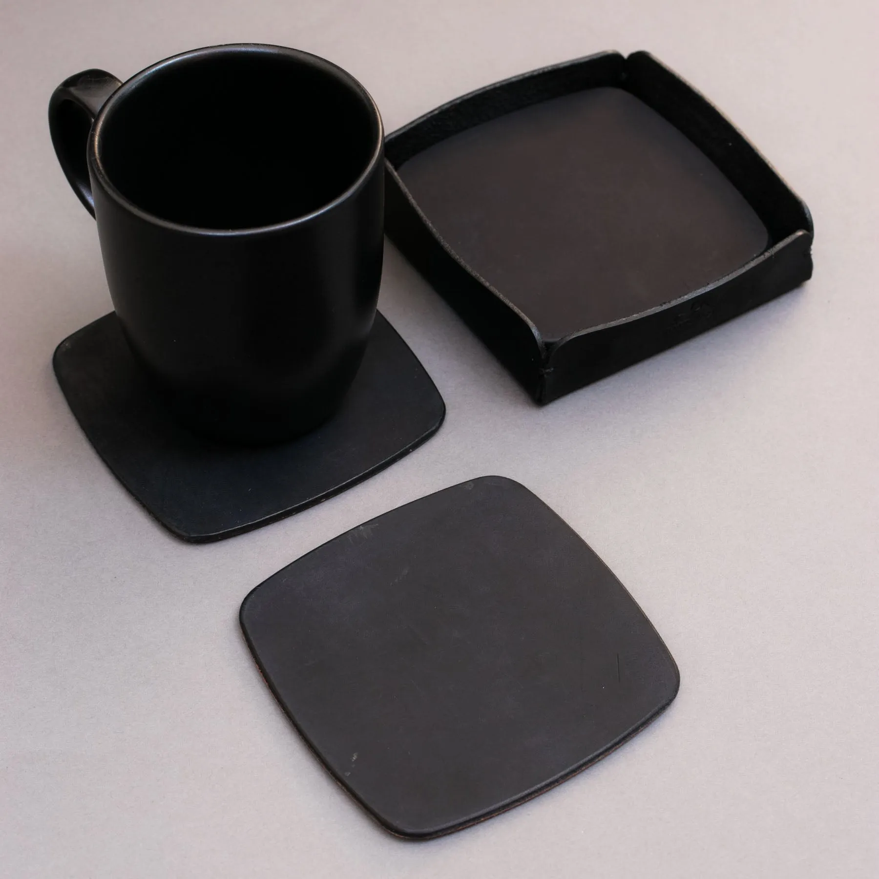 Leather Coaster Set of 5