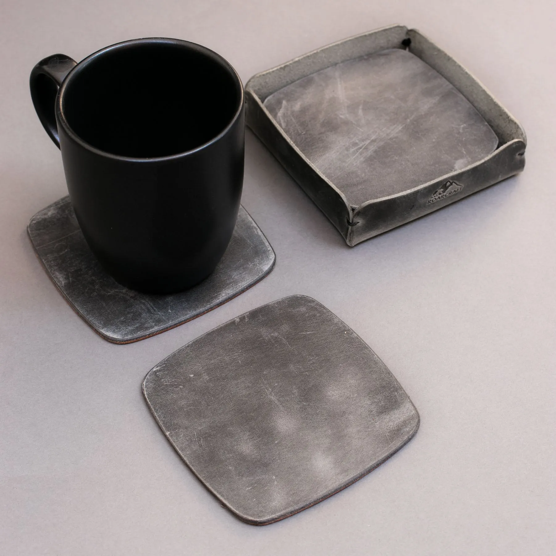Leather Coaster Set of 5
