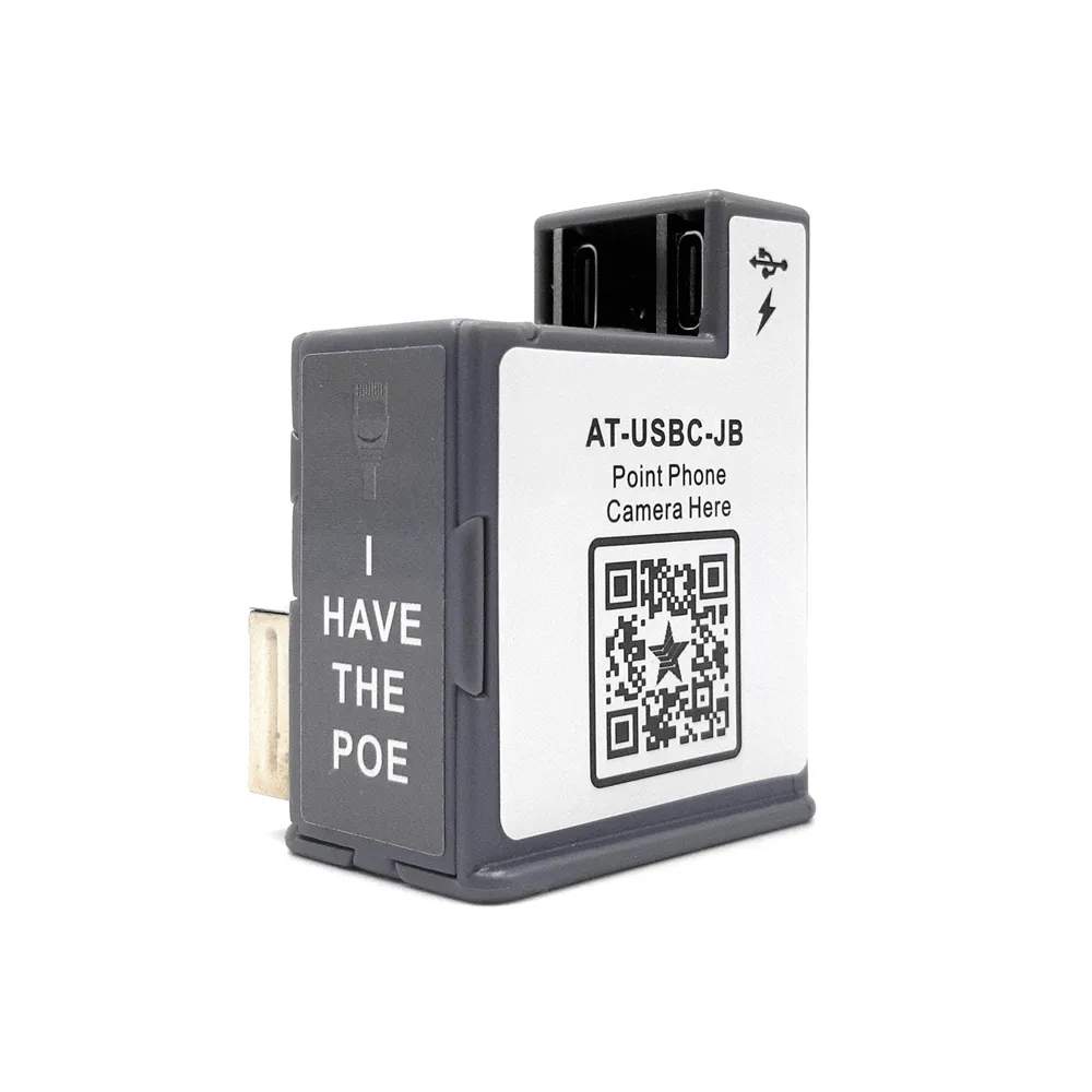 Lightning to Ethernet Adaptor 25 Watt Output Compatible with IEEE 802.3at Switch or Injector
