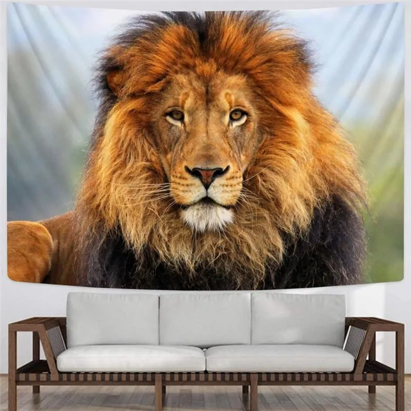 Lion Tapestry Animal Rug Wall Anime Tenture Mandala Harajuku Wall Tapestry Street Tapestries