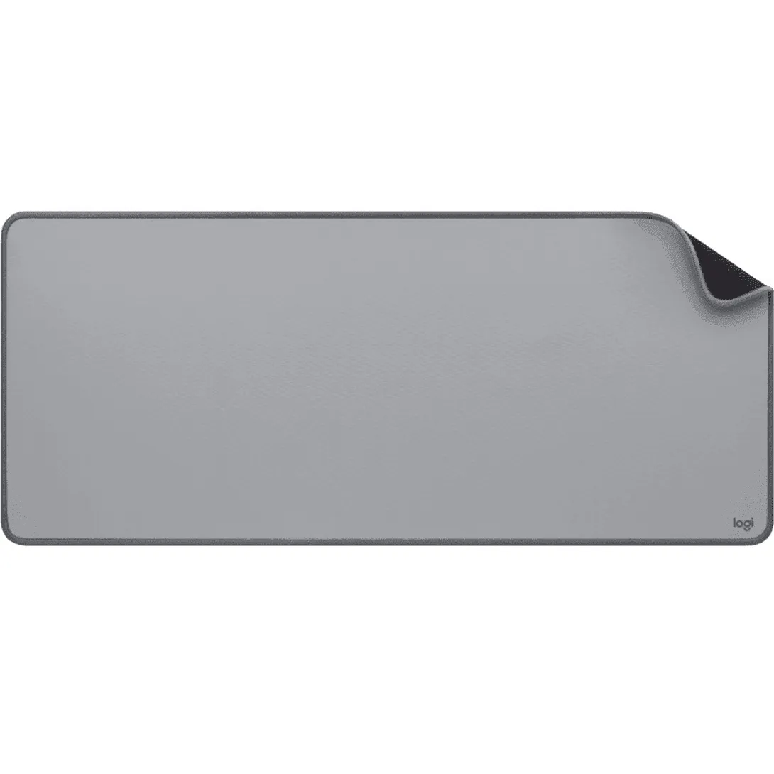 Logitech Desk Keyboard Mouse Pad Mat Anti-Slip Mid Grey