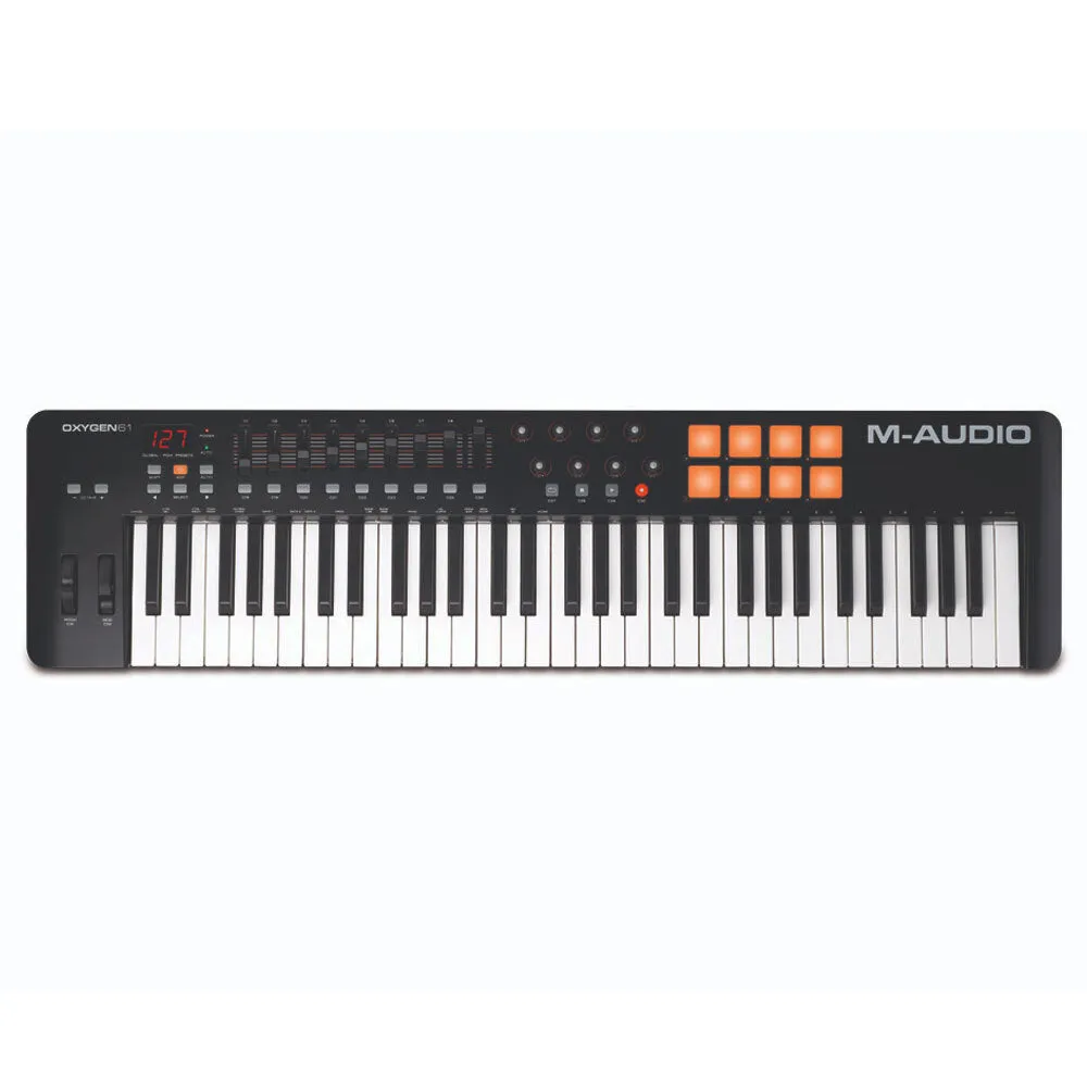 M-Audio Oxygen 61 USB MIDI Keyboard Controller with Pads & Ableton Live (Black)