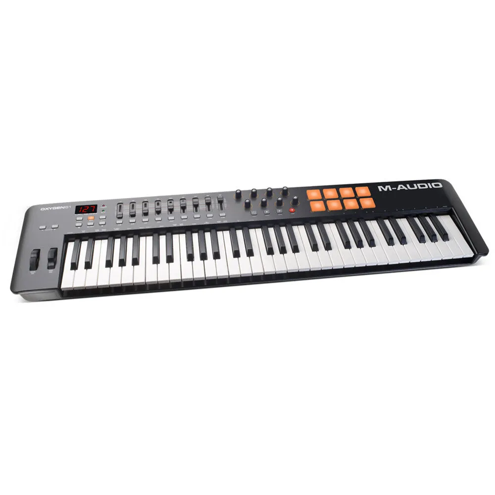 M-Audio Oxygen 61 USB MIDI Keyboard Controller with Pads & Ableton Live (Black)