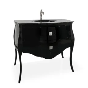 Macral Bath Vanity Paris - Black Gloss