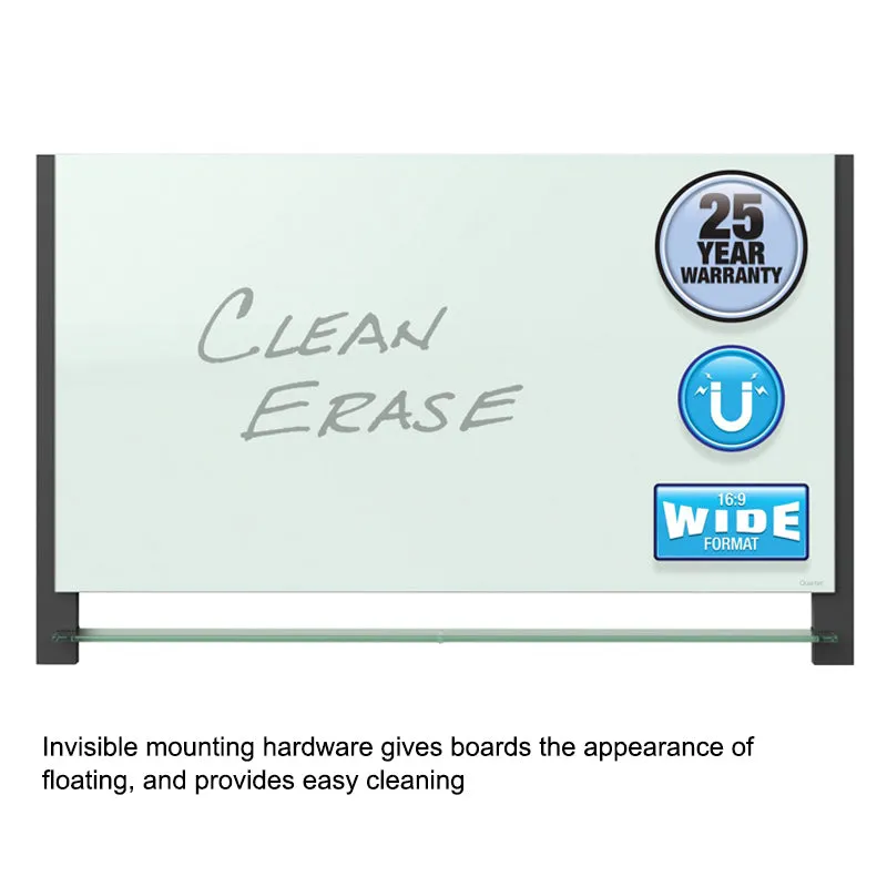 Magnetic Dry-Erase Glass Board w/ Invisible Mount