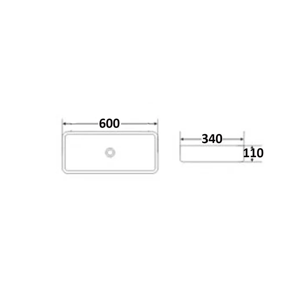 Marco 60 Above Counter Basin White