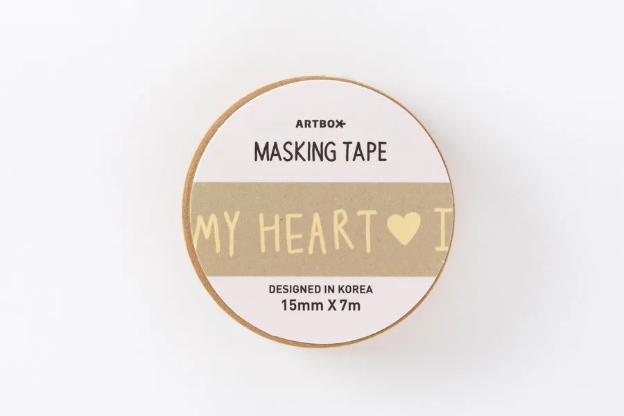 Masking Tape Gold Foil Lettering 15mm
