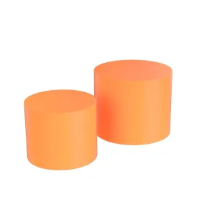 MDF Nesting table Set of 2 Rround Side Table Orange