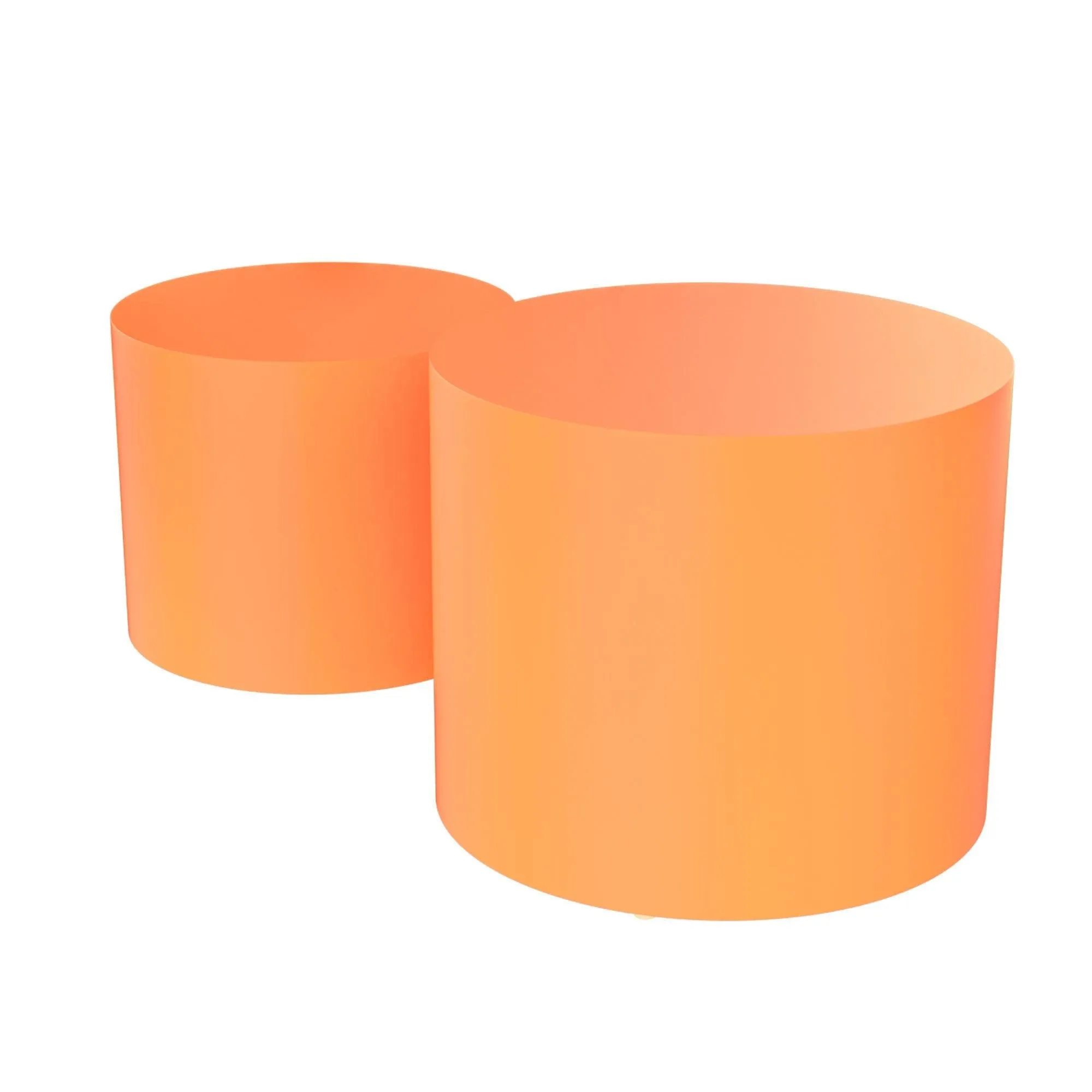 MDF Nesting table Set of 2 Rround Side Table Orange