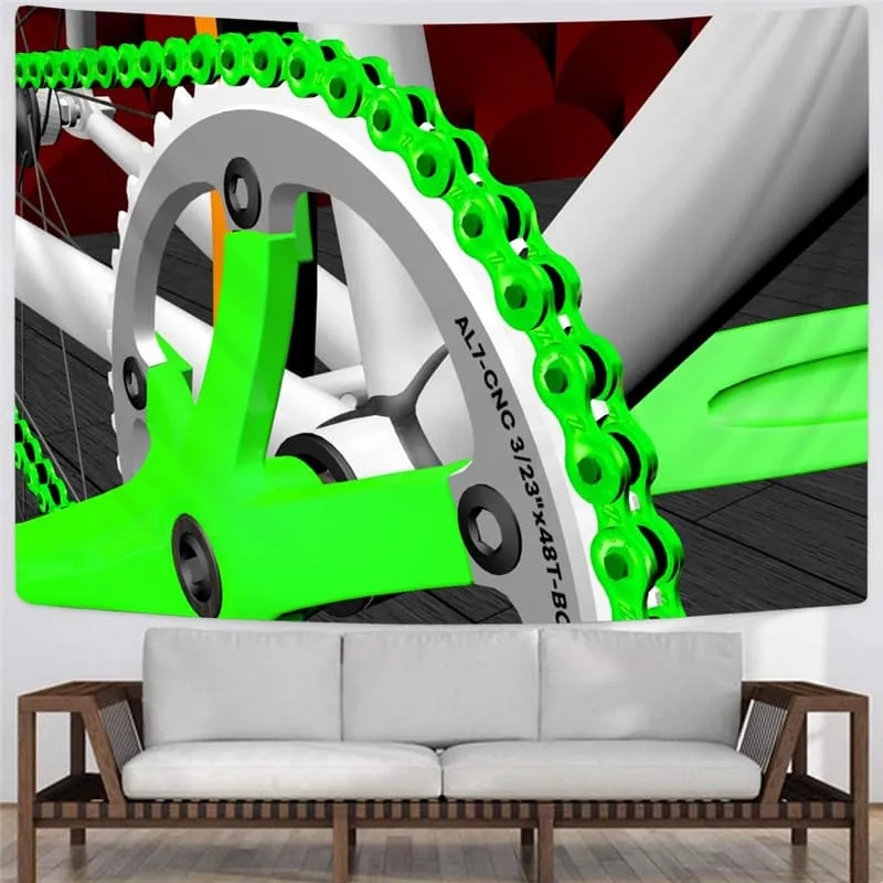 Metal Tapiz Engine Tapestries Gear Wall Tapestry Street Home Tapestrys