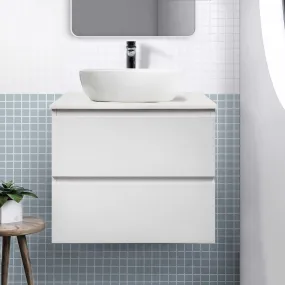 Mia 600mm Wall Hung Bathroom Vanity   Bliss Stone Top