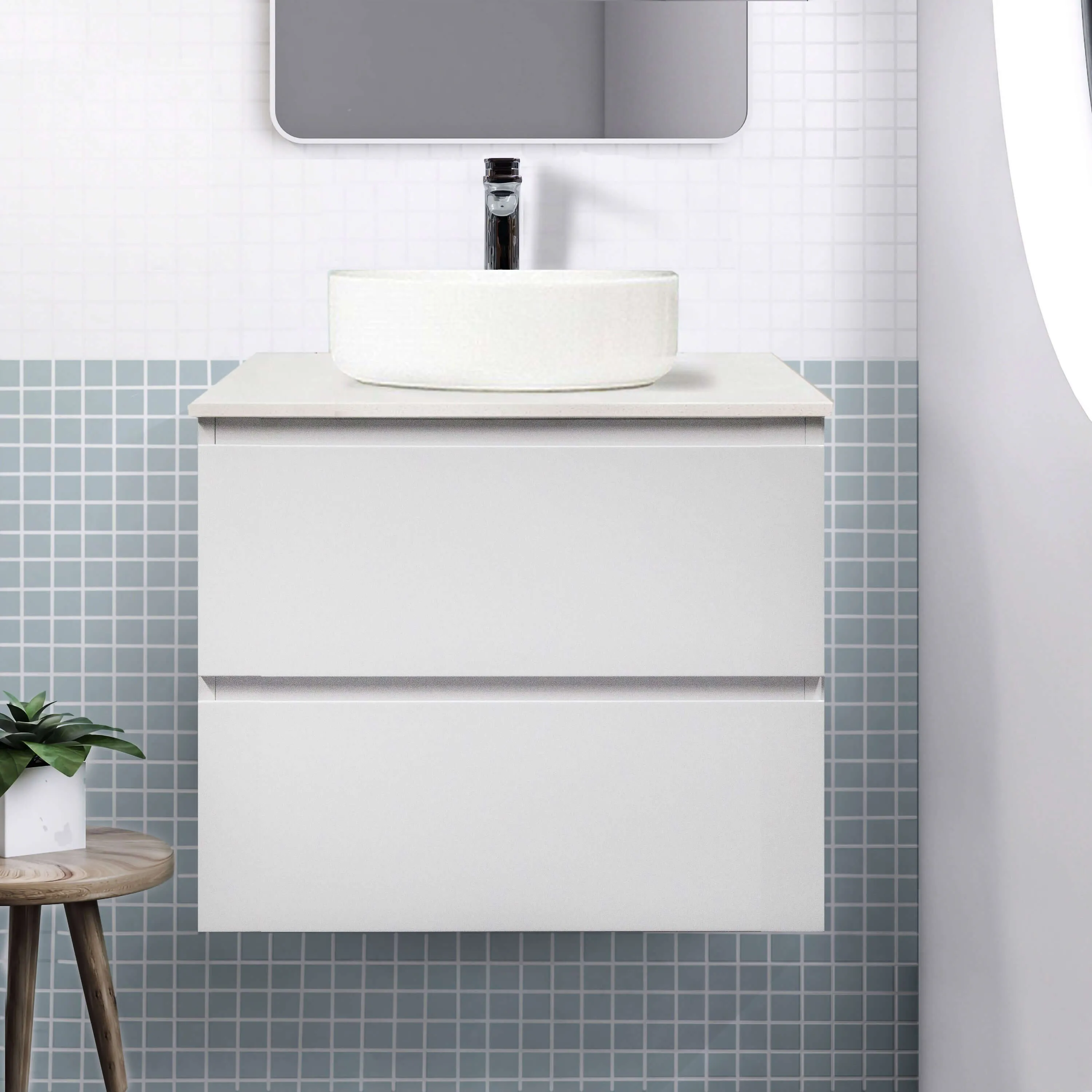 Mia 600mm Wall Hung Bathroom Vanity